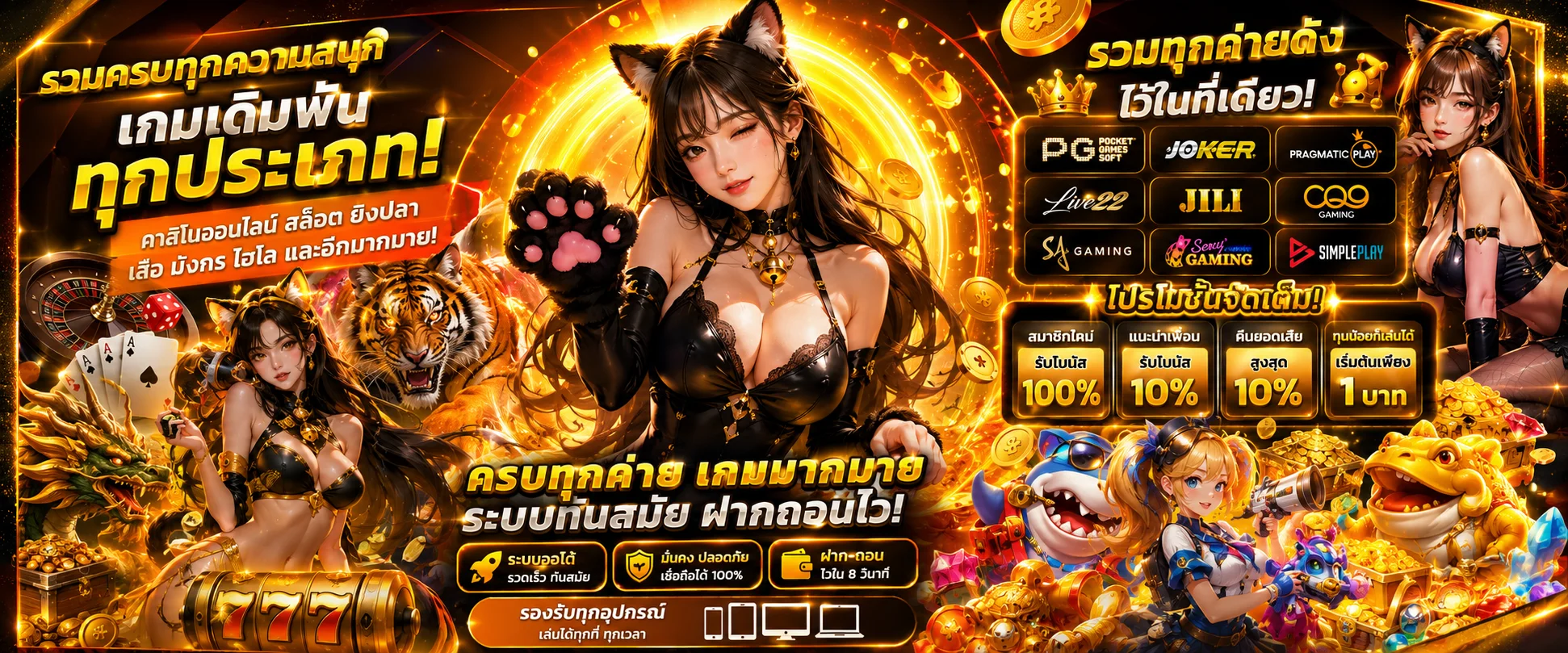 รวมค่ายเกมสล็อต HENG787 พร้อมเกมแตกง่าย RTP สูง